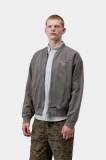 Carhartt Longhand Bomber - Black / White, Garment dyed