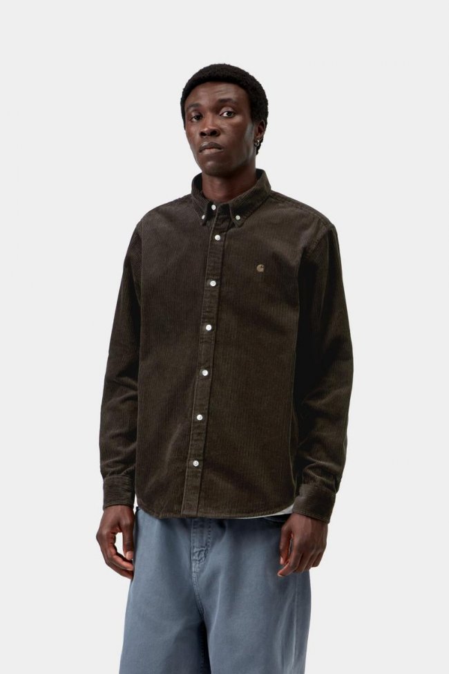 Carhartt L/S Madison Cord Shirt - Tobacco