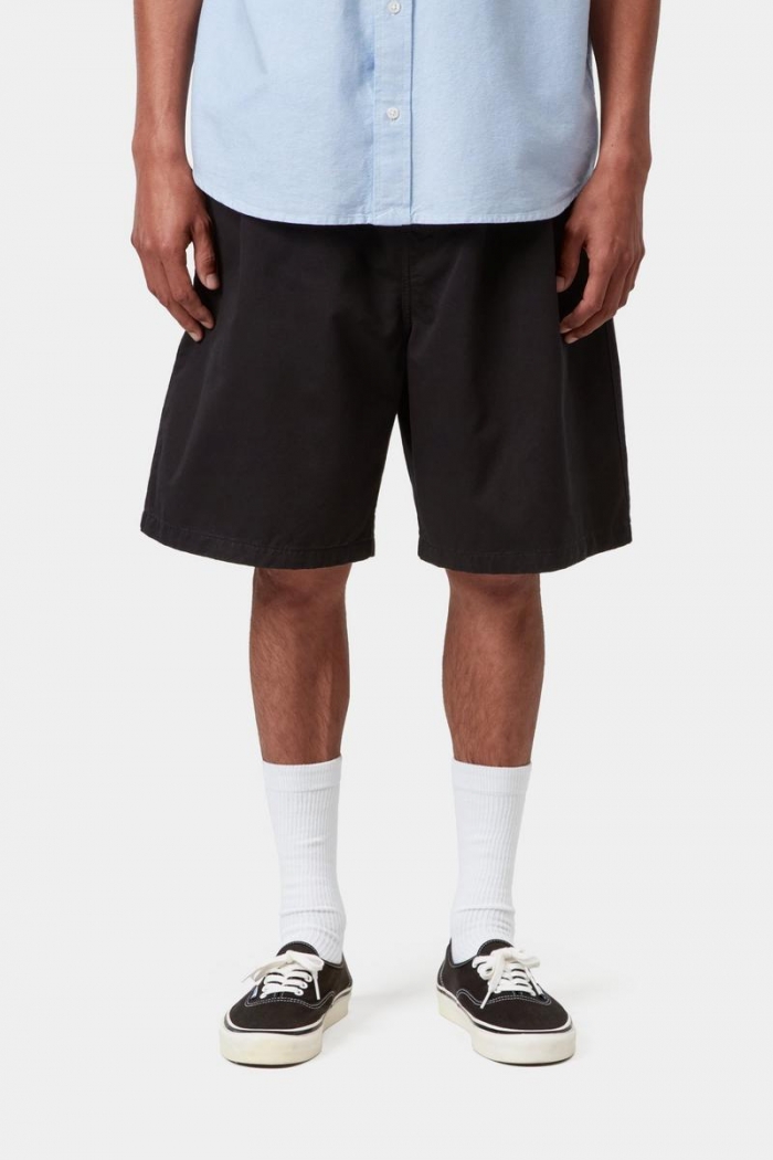 Carhartt Marv Short - Black, Stone washed