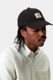 Carhartt Canvas 6-Panel Cap - Black/White, Stone washed Carhartt Canvas 6-Panel Cap - Black/White, Stone washed