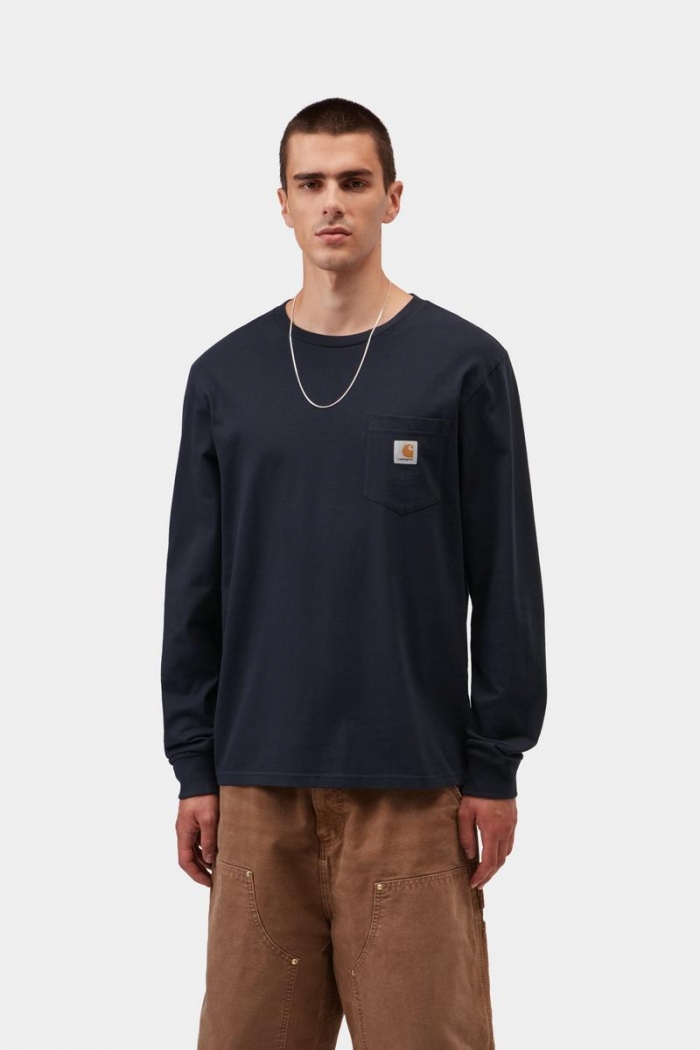 Carhartt L/S Pocket T-Shirt - Dark Navy