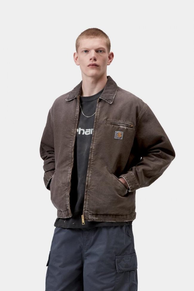 Carhartt OG Detroit Jacket - Tobacco / Tobacco, Destroy wash Carhartt OG Detroit Jacket - Tobacco / Tobacco, Destroy wash
