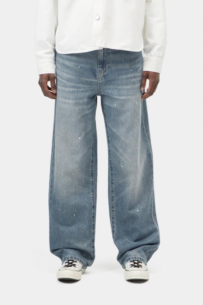 Carhartt Arin Pant - Blue, Destroy wash, splatter Carhartt Arin Pant - Blue, Destroy wash, splatter