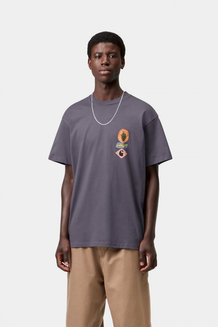 Carhartt S/S Stacked Grapes T-Shirt - Shady Purple