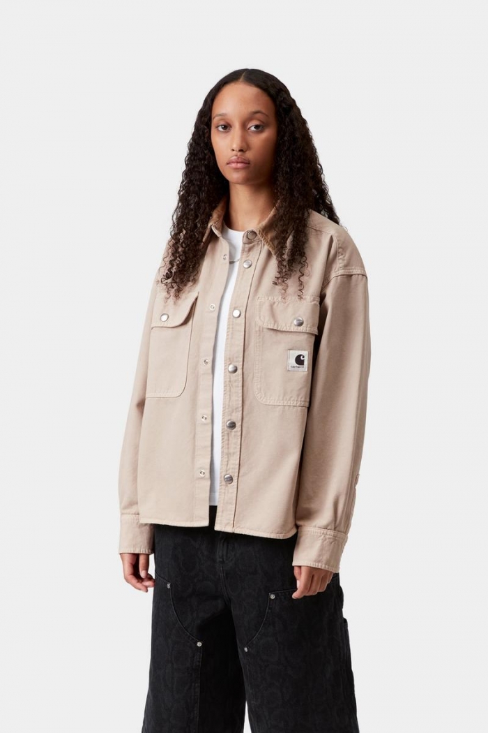Carhartt Prescott Shirt Jac - String / Leather, Garment dyed