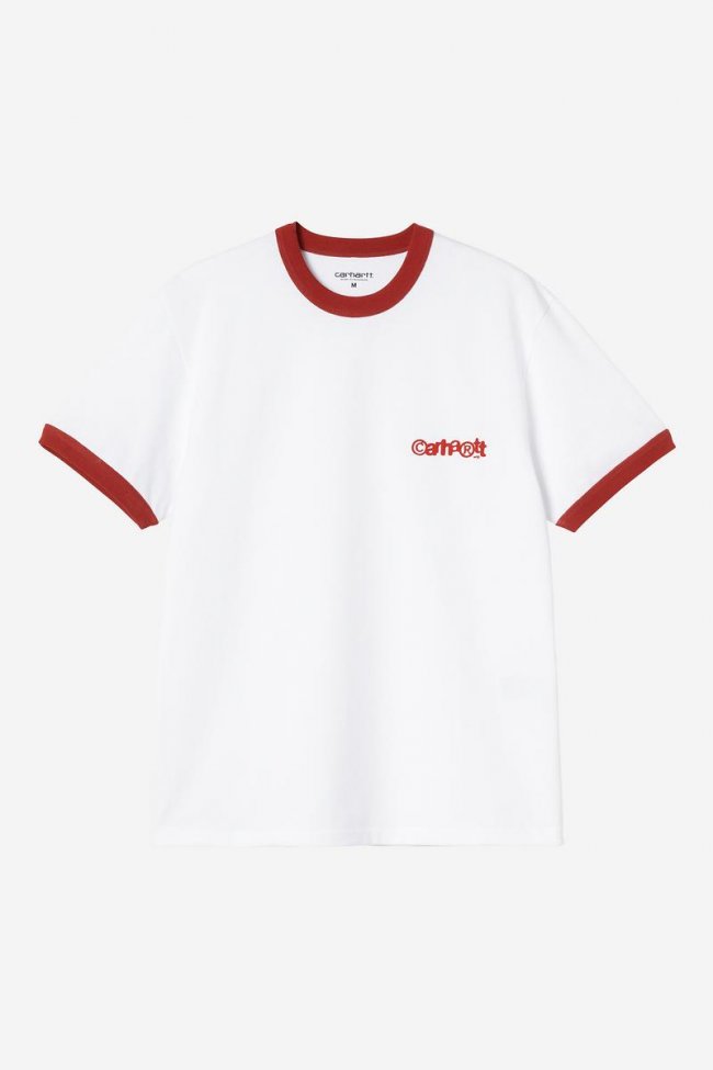 Carhartt S/S Ip Ringer T-Shirt - White / Red / Red