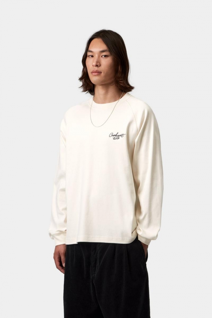 Carhartt L/S Signature Rib T-Shirt - Wax / Black