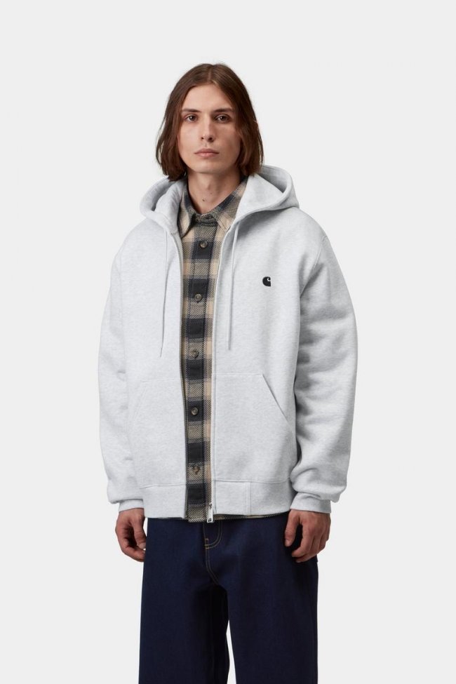 Carhartt Hooded Mack Sweat Jacket - Ash Heather / Black Carhartt Hooded Mack Sweat Jacket - Ash Heather / Black