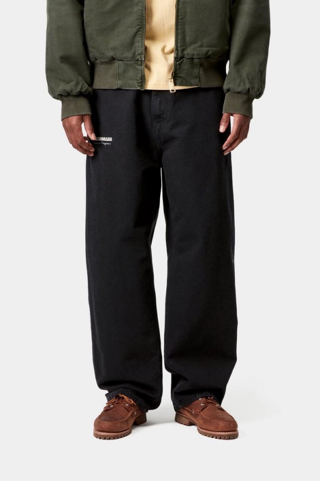 Carhartt OG Single Knee Graphic Pant - Black, Heavy stone wash
