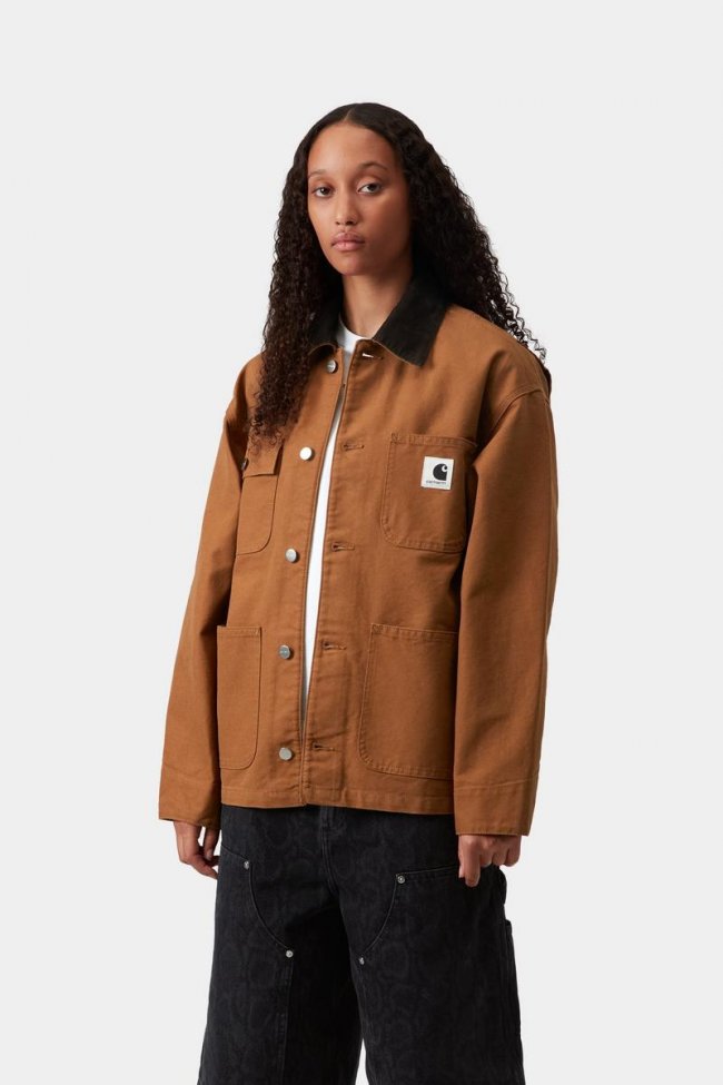 Carhartt OG Michigan Coat (Summer) - Hamilton Brown / Tobacco, Rinsed
