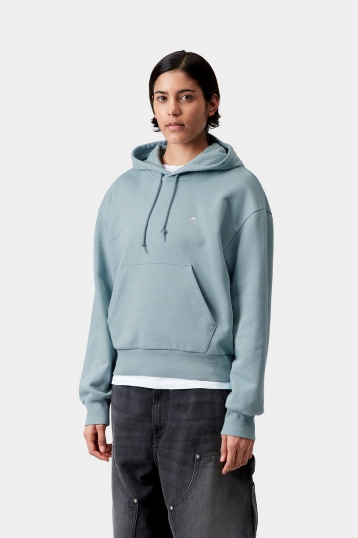 Carhartt Hooded Casey Sweatshirt - Tourmaline / Silver