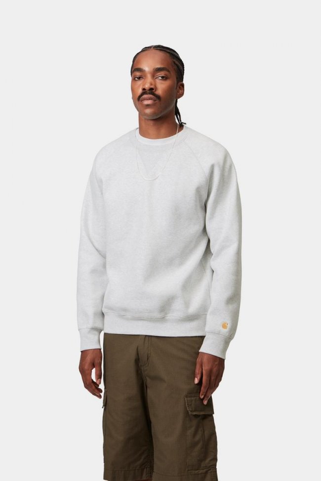 Carhartt Chase Sweatshirt - Ash Heather / Gold Carhartt Chase Sweatshirt - Ash Heather / Gold