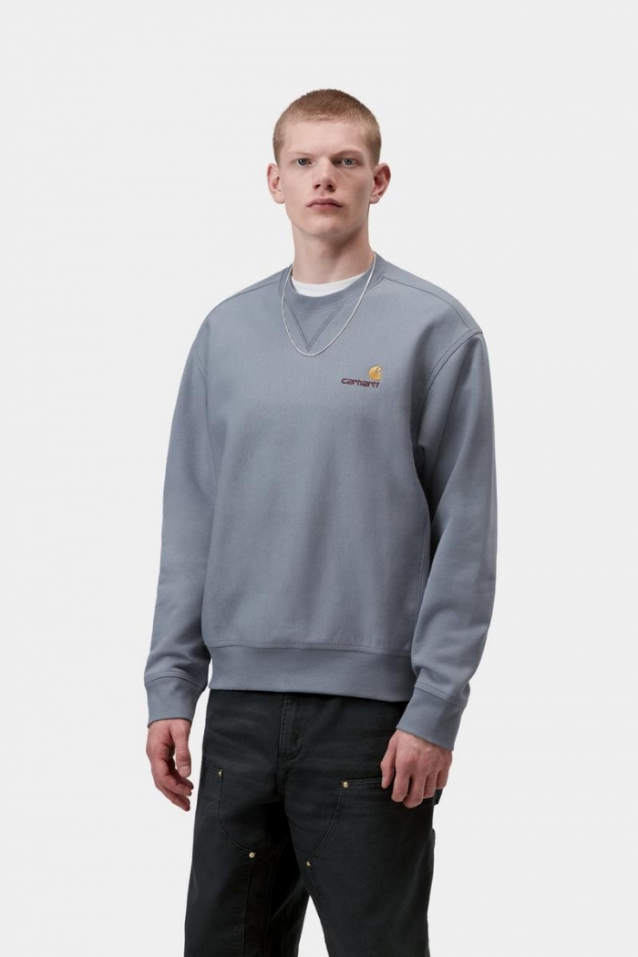 Carhartt American Script Sweatshirt - Shady Blue