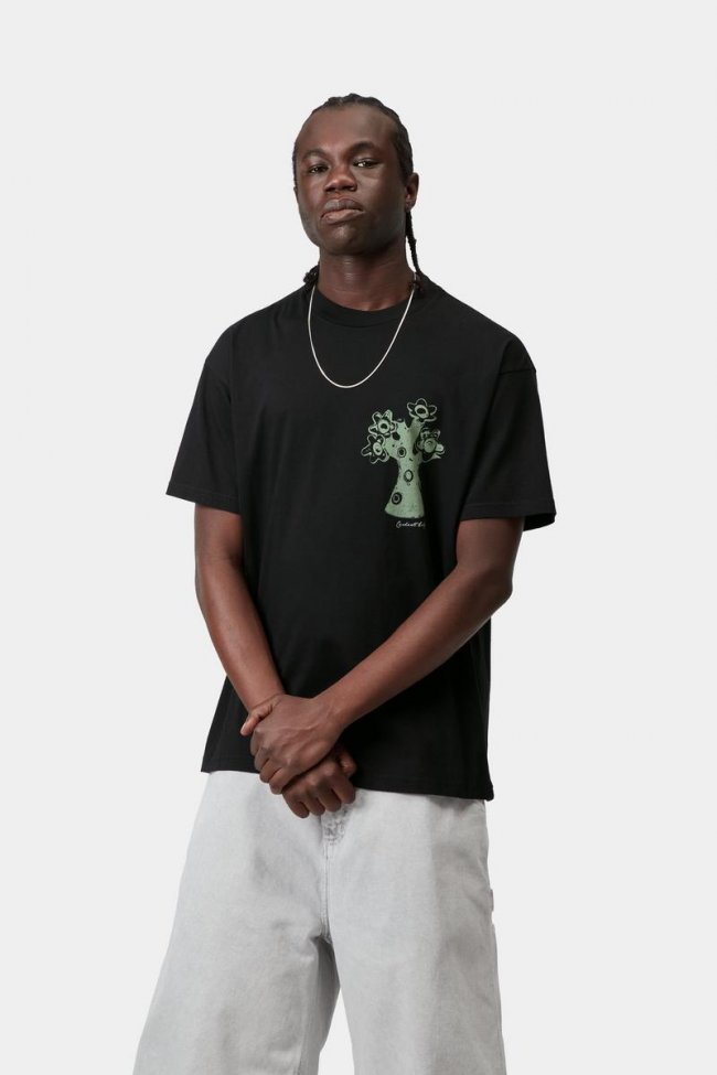 Carhartt S/S Forma T-Shirt - Black, Heavy stone wash