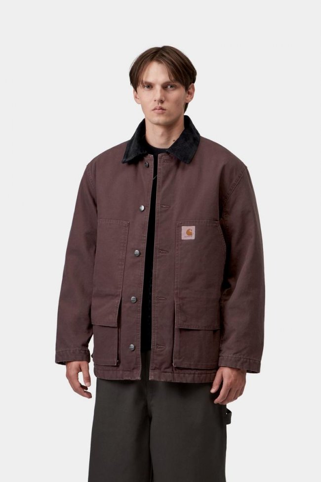 Carhartt Lander Coat - Palisander / Black, Stone washed Carhartt Lander Coat - Palisander / Black, Stone washed