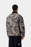 Carhartt OG Detroit Jacket - Camo Feather Tree, Black / Black, Heavy stone wash Carhartt OG Detroit Jacket - Camo Feather Tree, Black / Black, Heavy stone wash