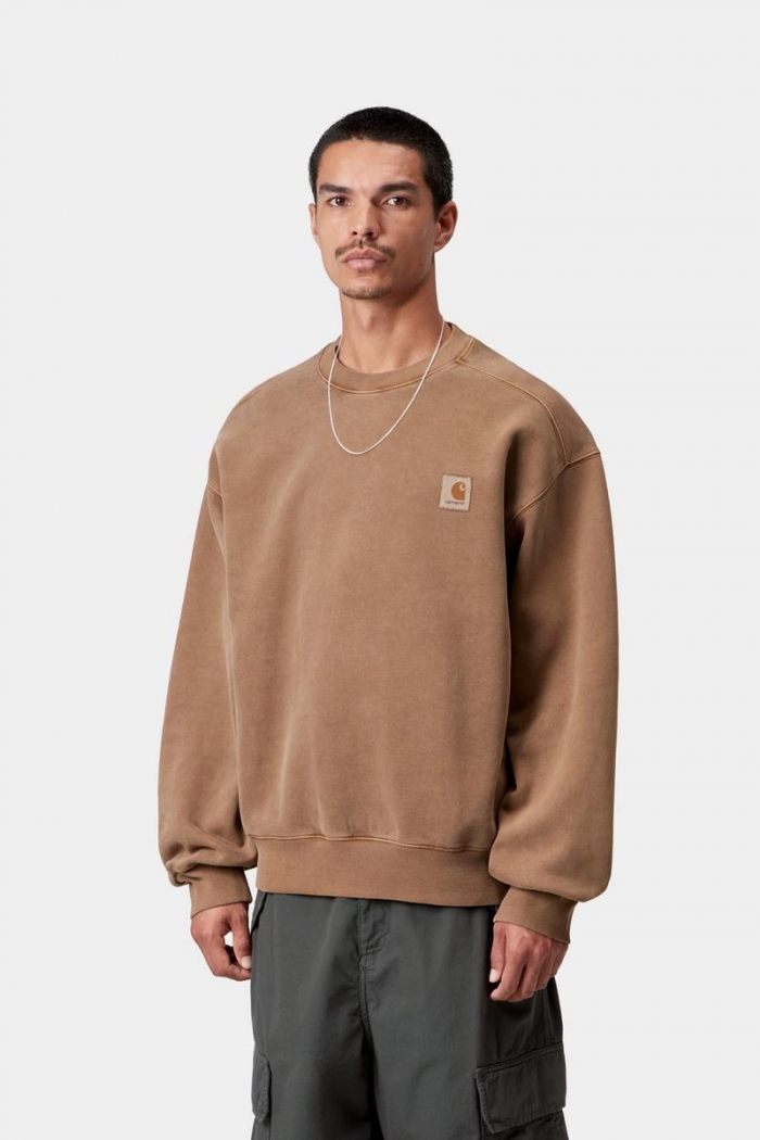 Carhartt Vista Sweatshirt - WIP H Brown, Garment dyed