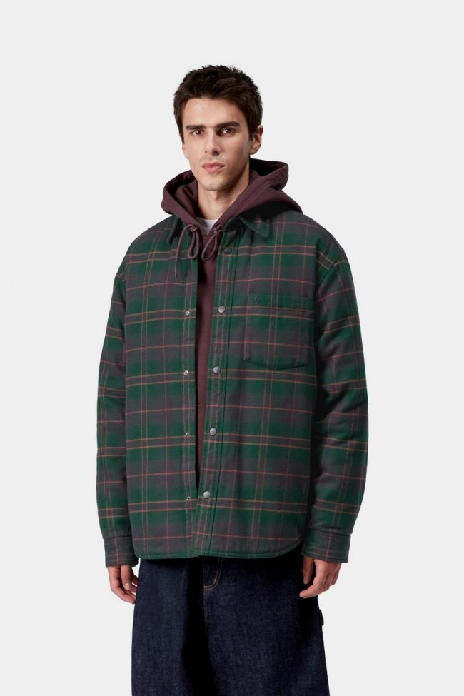 Carhartt Gargan Shirt Jac - Gargan Check, Dark Fir