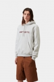 Carhartt Hooded Carhartt Sweatshirt - Ash Heather / Cozy Purple Carhartt Hooded Carhartt Sweatshirt - Ash Heather / Cozy Purple