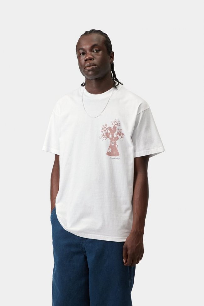 Carhartt S/S Forma T-Shirt - White, Heavy stone wash