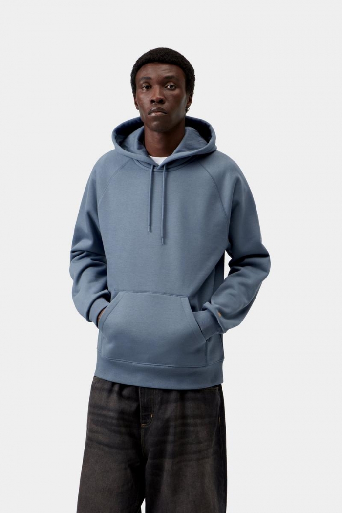 Carhartt Hooded Chase Sweatshirt - Icesheet / Gold