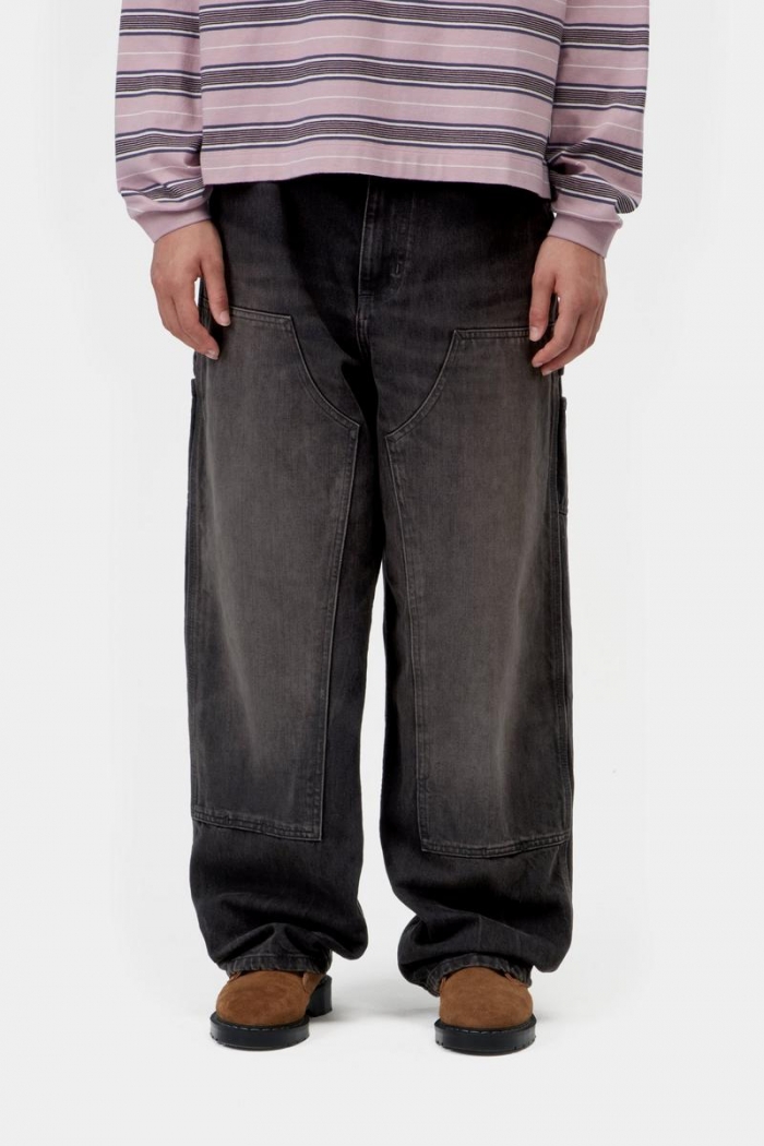Carhartt Brandon Double Knee Pant - Black, Tobacco used wash
