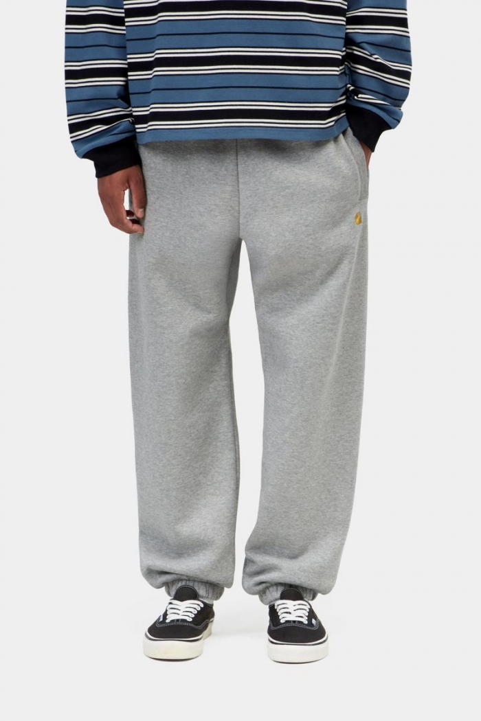 Carhartt Chase Sweat Pant - Grey Heather / Gold