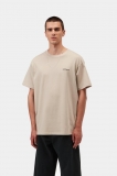 Carhartt S/S Script Embroidery T-Shirt - Fleur De Sel / Black Carhartt S/S Script Embroidery T-Shirt - Fleur De Sel / Black