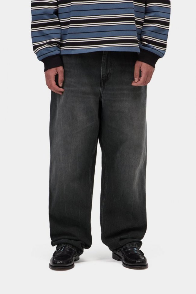 Carhartt Single Knee Pant - Black, Marble used wash