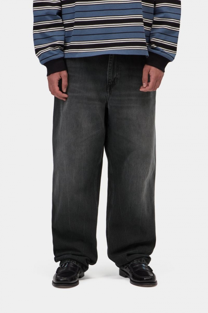 Carhartt Single Knee Pant - Black, Marble used wash