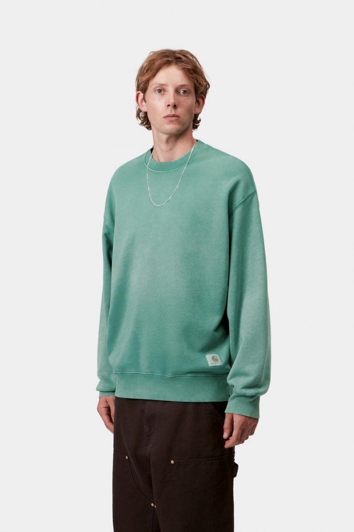 Carhartt Hudson Sweatshirt - Saguaro, Chalk wash