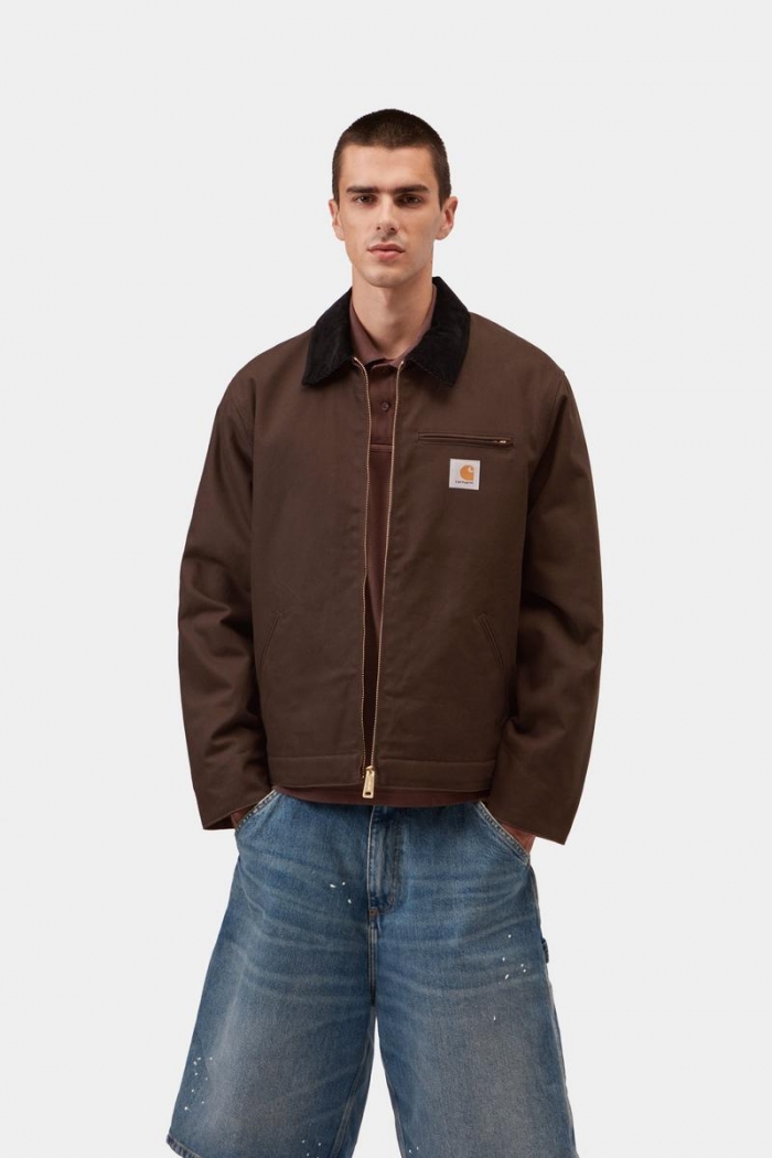 Carhartt Detroit Jacket (Winter) - Tobacco / Black, Rigid