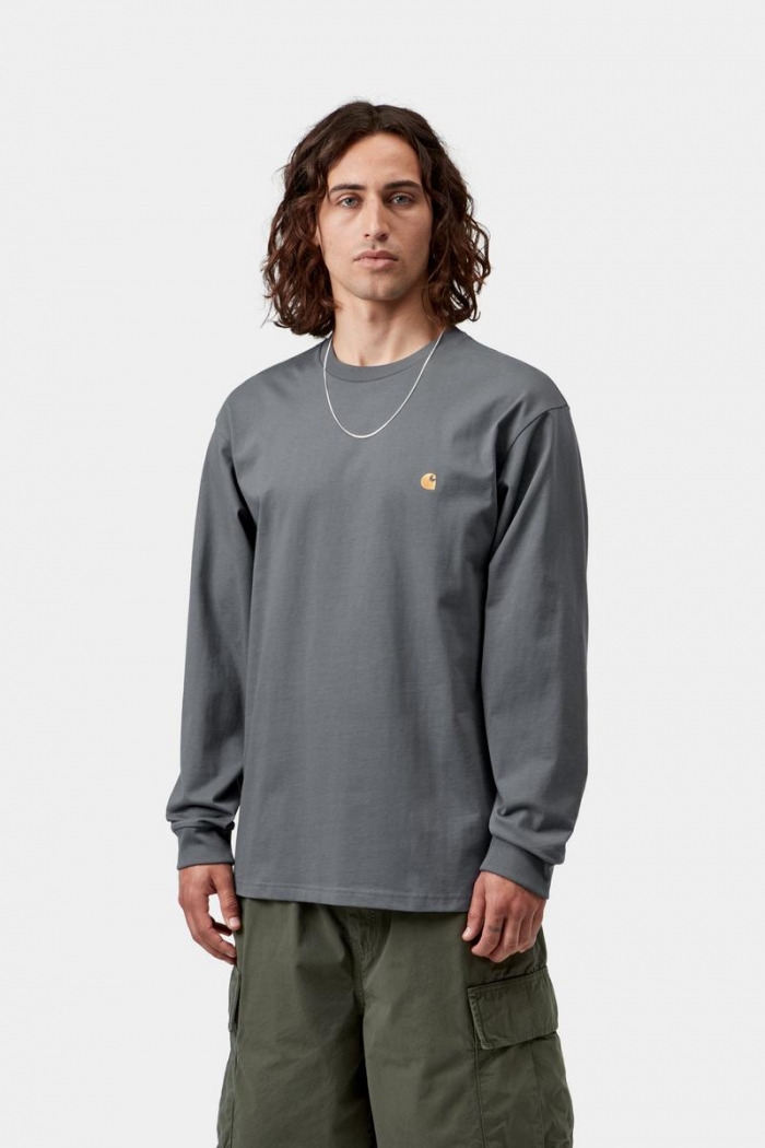 Carhartt L/S Chase T-Shirt - Styx / Gold