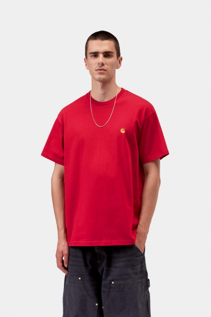 Carhartt S/S Chase T-Shirt - Chili Pepper / Gold