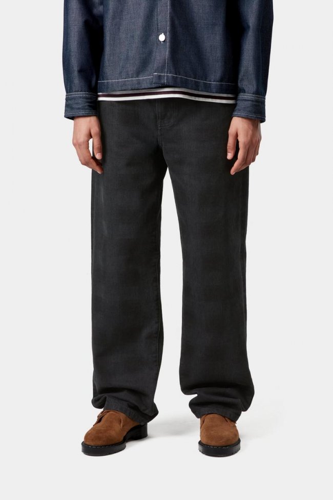 Carhartt Everson Pant - Everson Print, Black, Stone washed