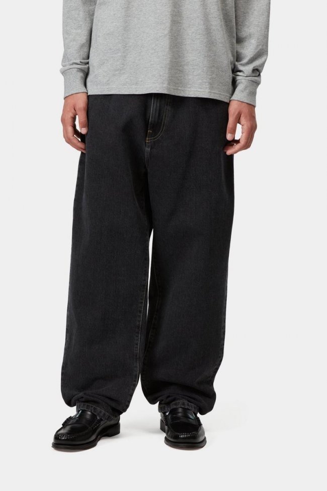 Carhartt Aaron Pant - Black, Stone washed