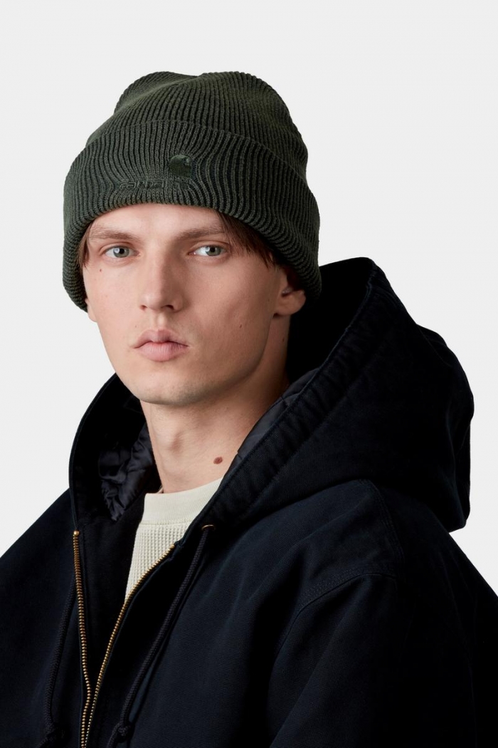 Carhartt Lambert Beanie - Raven, Moon wash