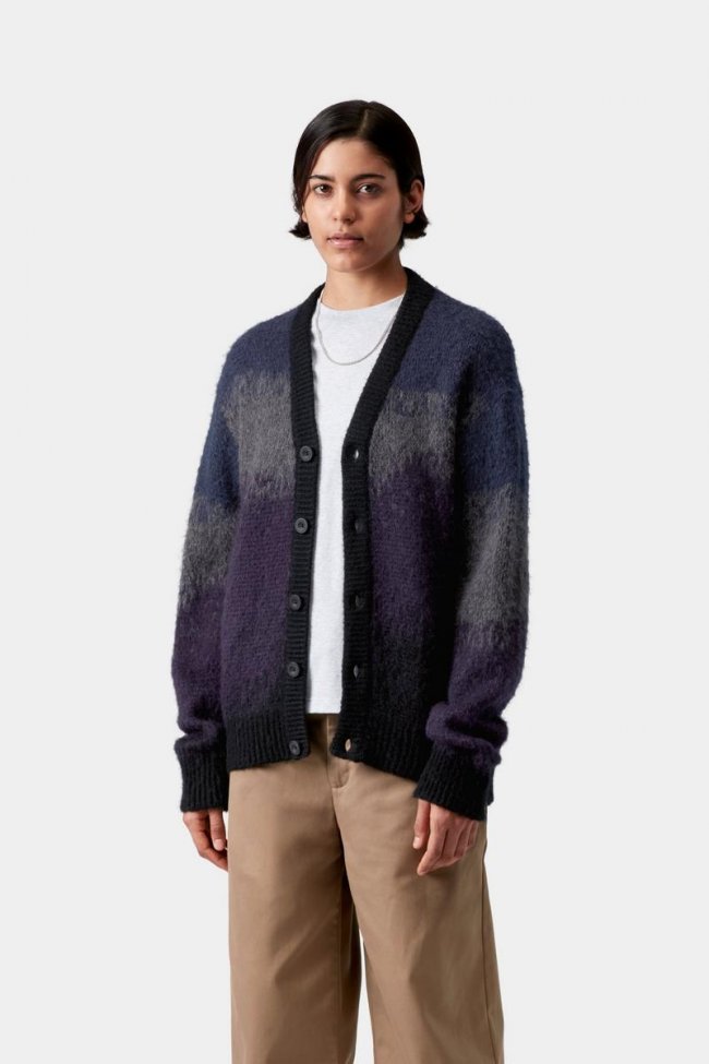 Carhartt Tinley Cardigan - Tinley Stripe, Black