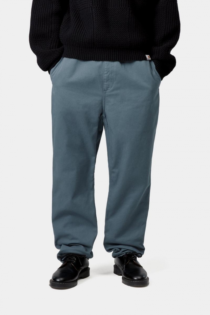 Carhartt Flint Pant - Office Blue, Garment dyed