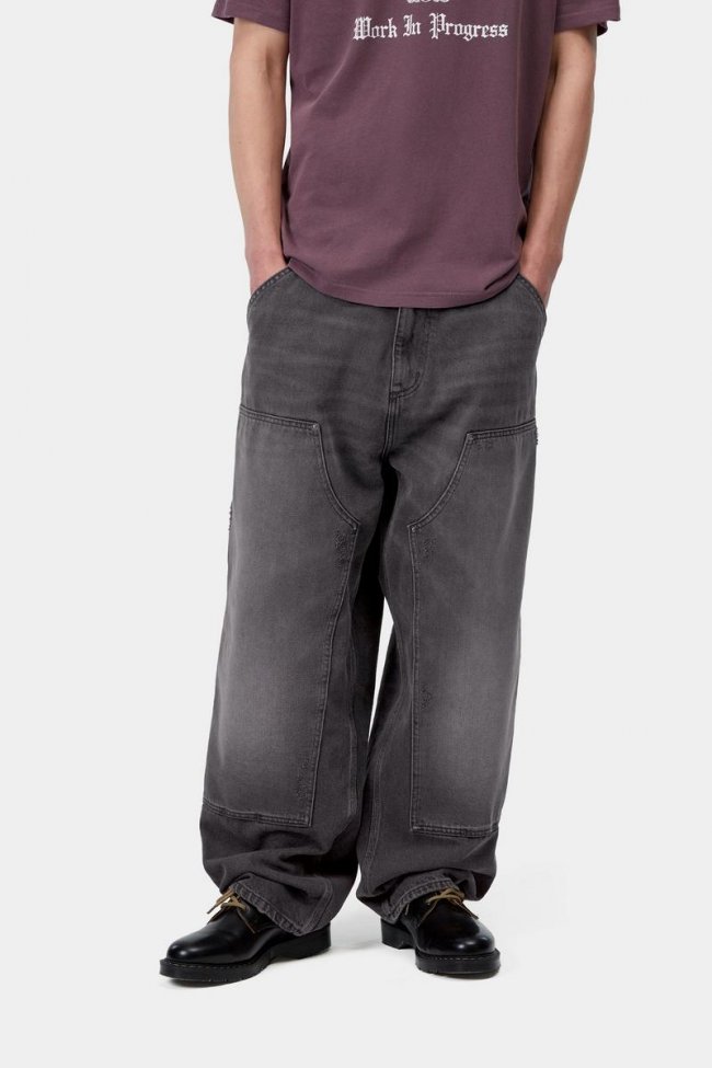 Carhartt OG Double Knee Pant - Black, Grind wash