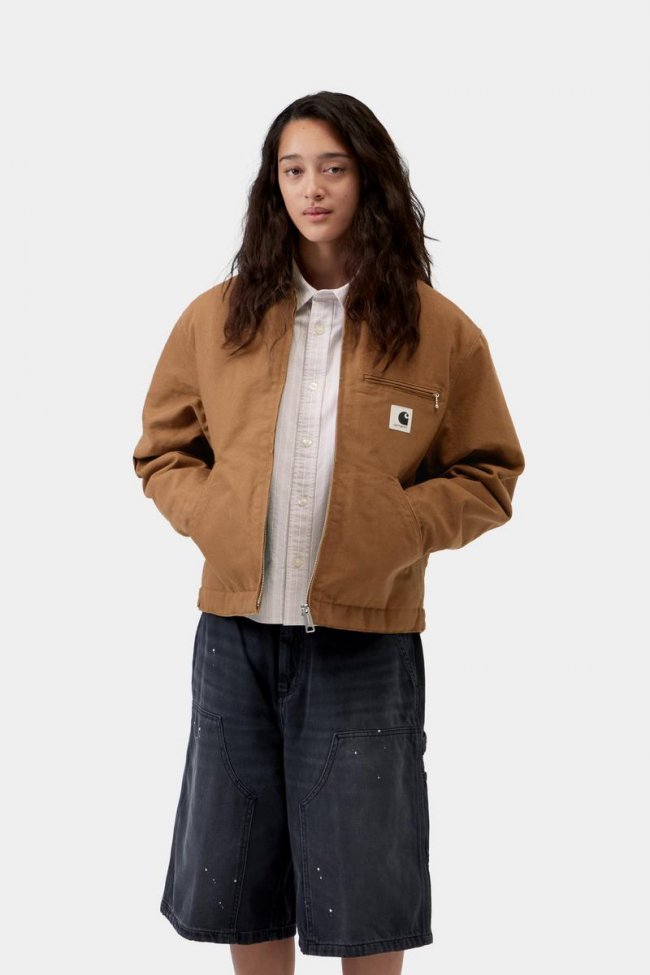 Carhartt OG Detroit Jacket (Winter) - WIP H Brown / Tobacco, Rinsed