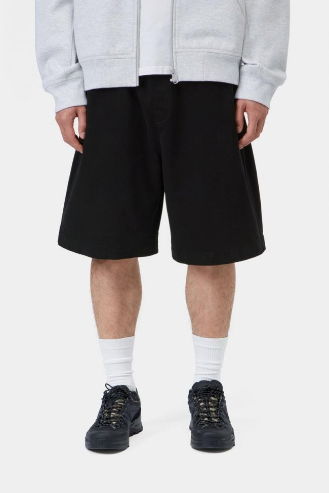 Carhartt Floyde Short - Black, Garment dyed