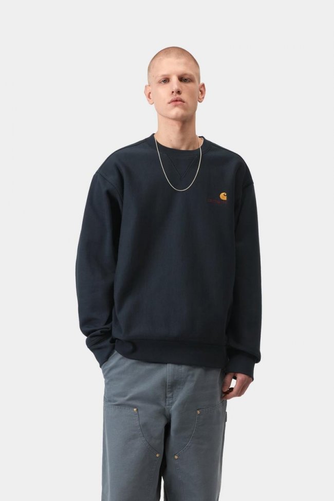 Carhartt American Script Sweatshirt - Deep Night