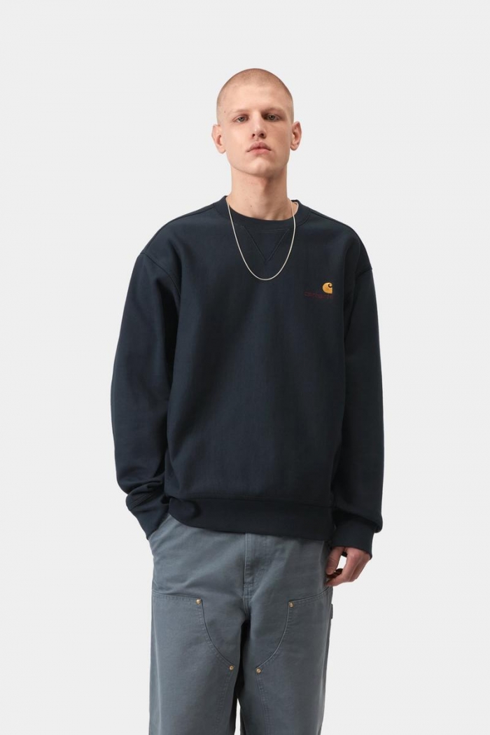 Carhartt American Script Sweatshirt - Deep Night