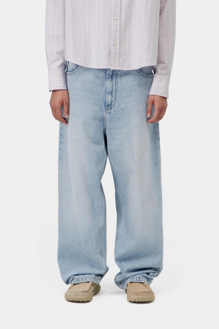 Carhartt Brandon Pant - Blue, Heavy worn bleached
