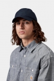 Carhartt Canvas Script Cap - Dark Navy / Dark Scarab Carhartt Canvas Script Cap - Dark Navy / Dark Scarab