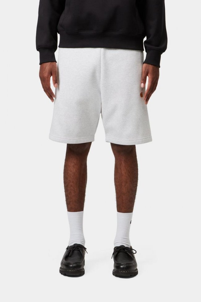 Carhartt Chase Sweat Short - Ash Heather / Gold
