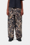 Carhartt Brandon Single Knee Pant - Camo Feather Tree, Black, Heavy stone wash Carhartt Brandon Single Knee Pant - Camo Feather Tree, Black, Heavy stone wash