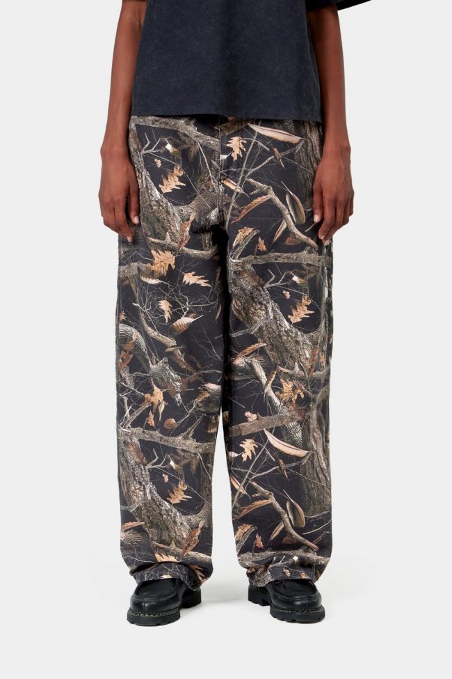 Carhartt Brandon Single Knee Pant - Camo Feather Tree, Black, Heavy stone wash Carhartt Brandon Single Knee Pant - Camo Feather Tree, Black, Heavy stone wash