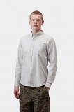 Carhartt L/S C-Logo Shirt - Shady Grey / White Carhartt L/S C-Logo Shirt - Shady Grey / White